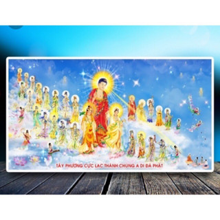 Tranh thêu Tây phương cục lạc lv3165 kt 113x63 cm