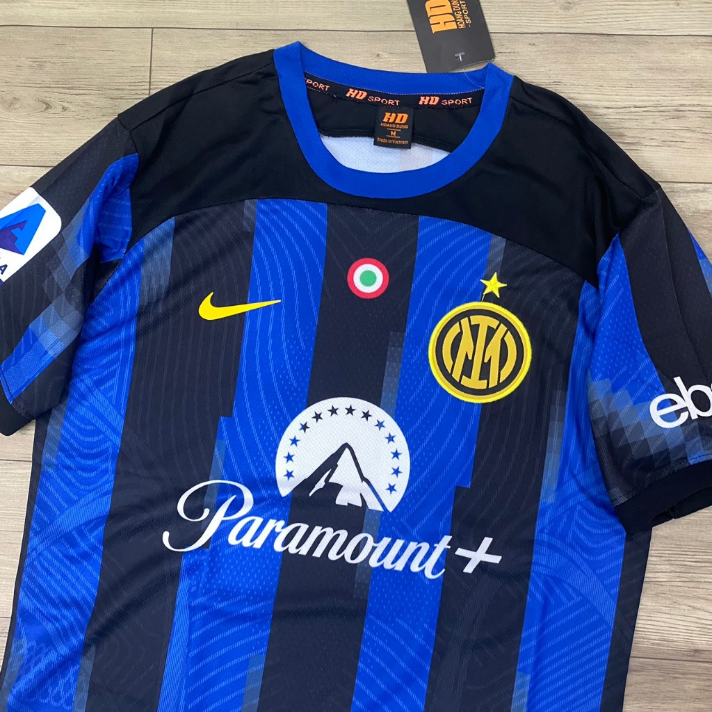 Bộ quần áo bóng đá INTER MILAN sọc xanh đen thun mè HD2024-FLG