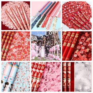 Pháo giấy nhiều mẫu cao cấp tiệc tùng, lễ hội, đám cưới, khai trương,...dài~60cm