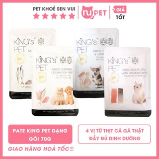 Pate King Pet gói dành cho chó và mèo 70g