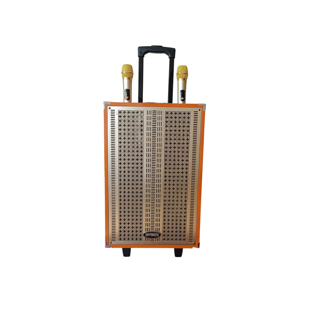 Loa kéo bluetooth Ontekco 1202 bass 30 Kèm 2 micro không dây hát vang cực hay. chống hú. Bảo hành hãng 1 năm
