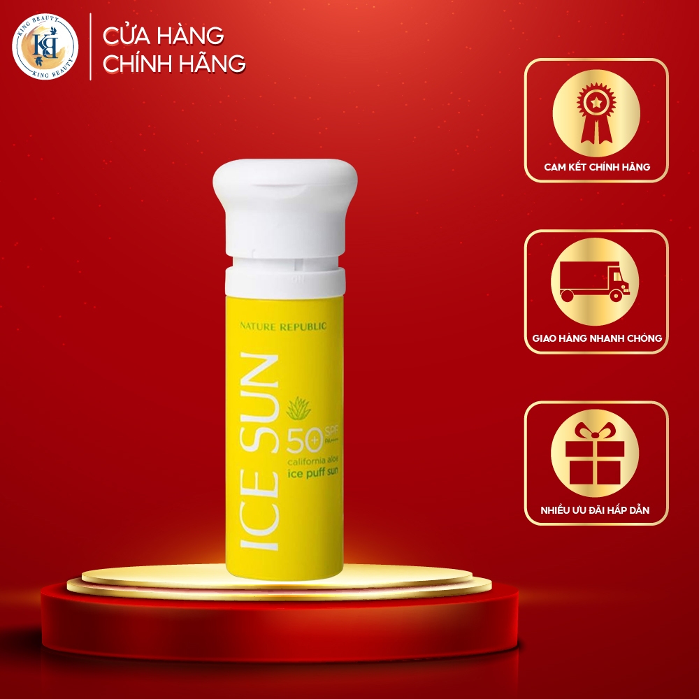 Kem Chống Nắng Làm Mát Da, Trang Điểm Ice Sun Nature Republic California Aloe SPF 50+ PA++++  100ml