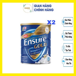 Combo 2 sữa bột abbott ensure gold hmb hương vani hộp 850gr