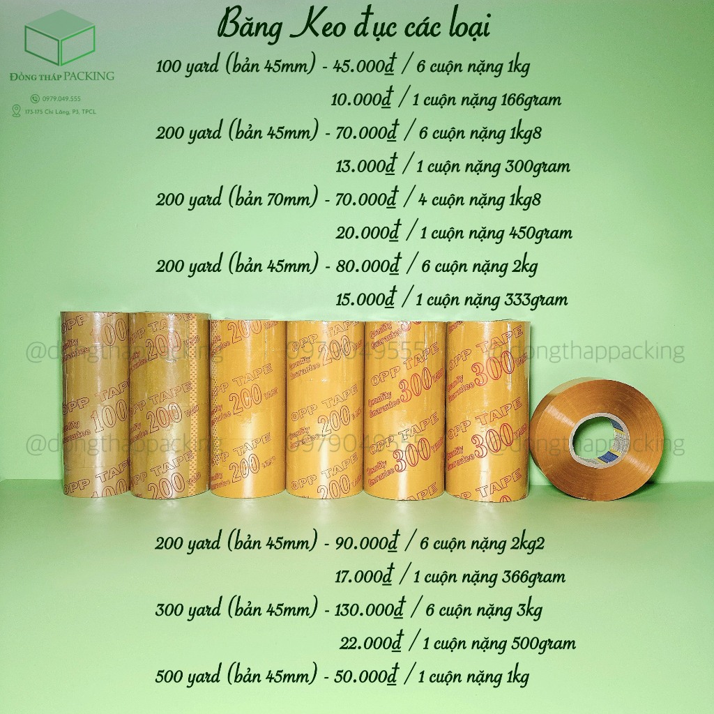 BĂNG KEO ĐỤC CÁC LOẠI