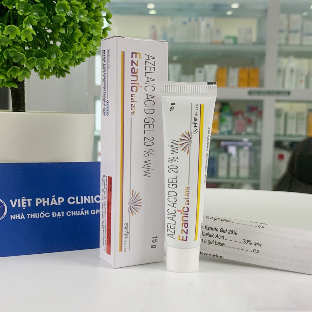 Kem Giảm Mụn Giảm Thâm Dưỡng Trắng Sáng Da Ezanic Azelaic 20% 15g