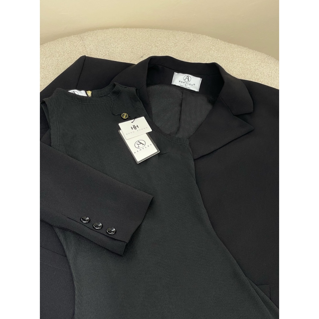 Set jumsuit kèm áo vest 𝐀𝐒𝐇𝐘𝐋𝐄𝐘 sang chảnh