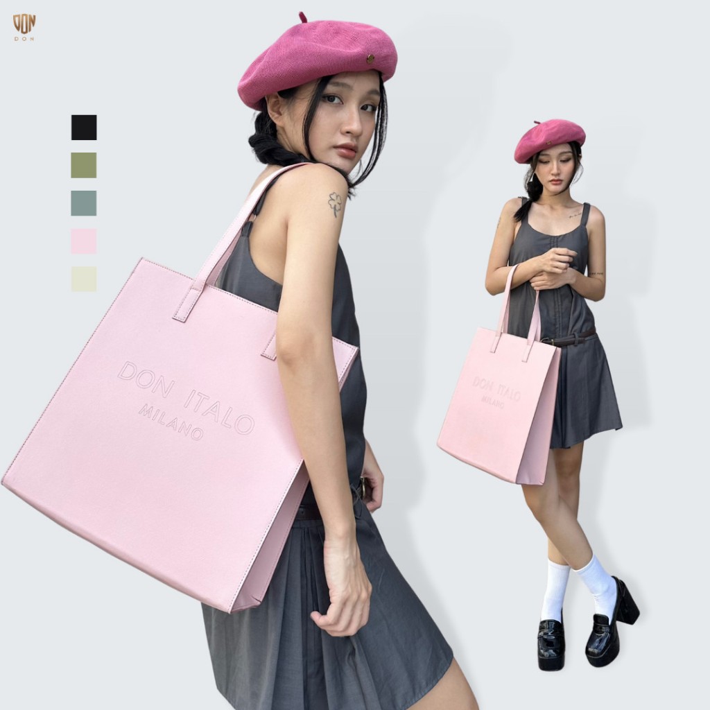Túi Xách Tay Da Nữ Milano Thương Hiệu DON ITALO Thiết Kế Da Cao Cấp 5 Màu Phong Cách