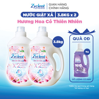 Combo 2 nước giặt xả zyclent superior hương hoa cỏ thiên nhiên