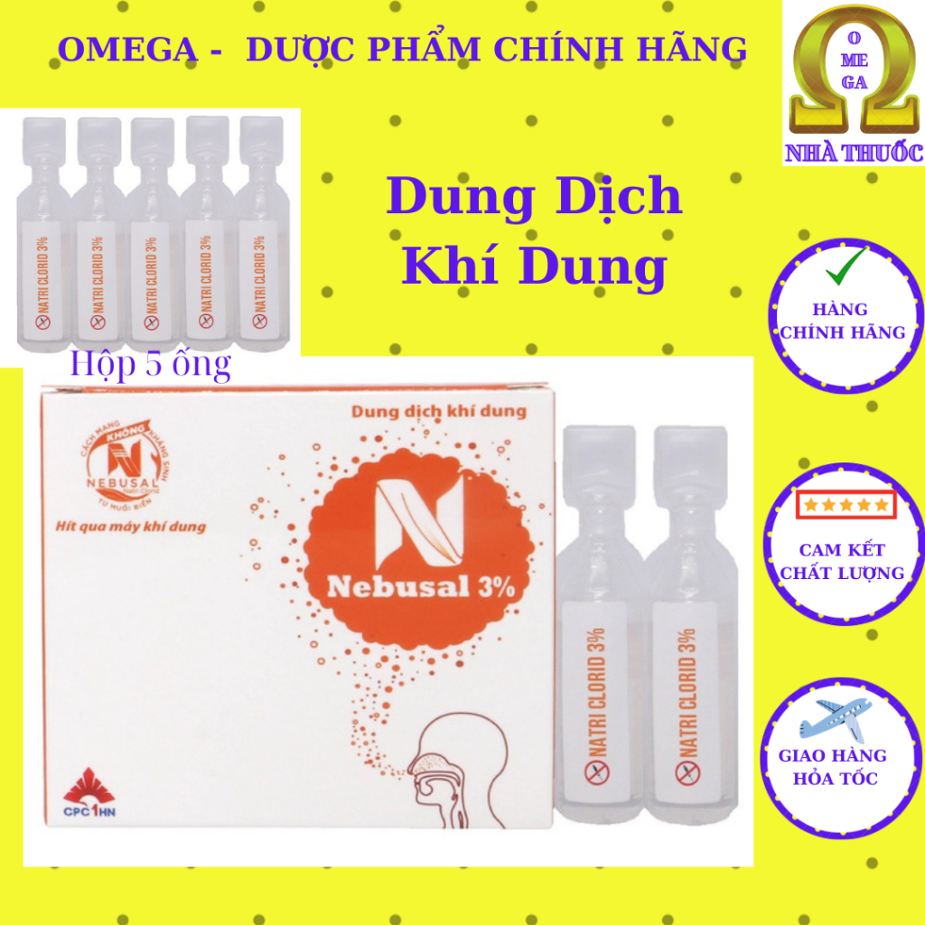 Dung Dịch Khí Dung Nebusal 3% - Giúp Khai Thông Đường Hô Hấp Và Thở Được Dễ Dàng Hơn