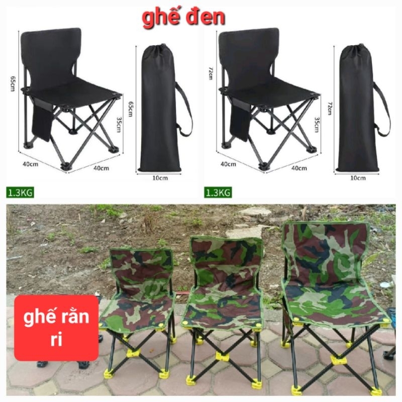 ghế câu cá rằn ri gấp gọn