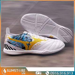 Giày Đá Banh Đế Bằng Winbro Mizu Sói Trắng - Giày Futsal Đã Khâu Full Đế
