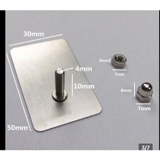 Miếng dán cố định thanh chắn giường inox