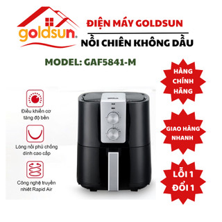 Nồi chiên không dầu cơ Goldsun 5.5 lít điều khiển cơ, làm chín thực phẩm từ bên trong, bảo hành 12 tháng