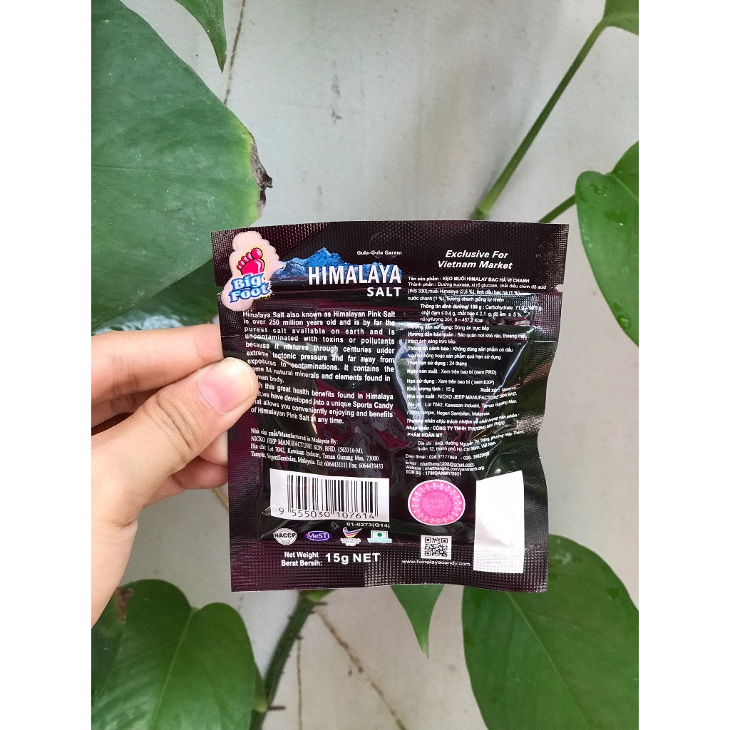 Kẹo Bạc Hà Chanh Muối Himalaya Salt Mint Candy Lemon Flavour