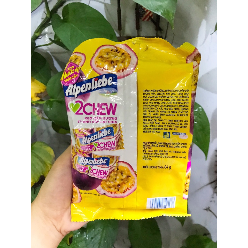 Kẹo Mềm Hương Chanh Dây Hạt Chia Alpenliebe 2Chew