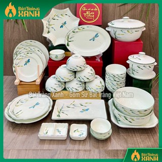 Bát, đĩa, tô, chén ăn cơm Bát Tràng Vẽ Tay Trúc Chuồn - Bộ chén dĩa, Bộ đồ ăn, bộ bát đĩa Hàng loại !