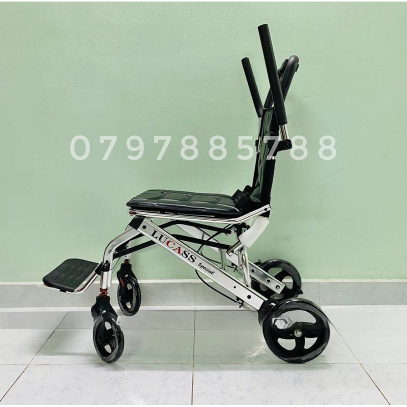 Xe lăn du lịch siêu gọn nhẹ dành cho người già, người bệnh Lucass X-69