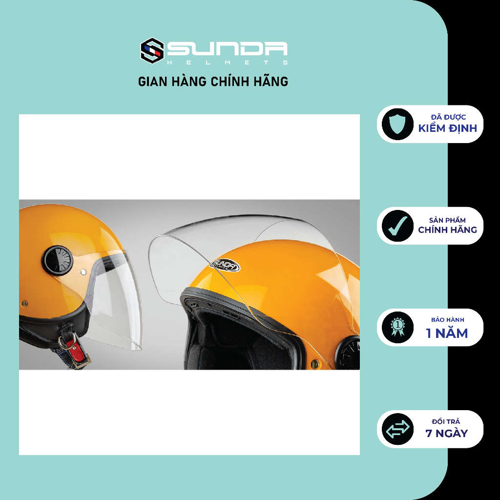 Nón bảo hiểm 3/4 chính hãng SUNDA 228 (nhiều màu)