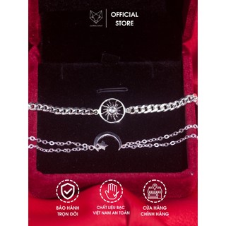  Set lắc tay đôi Bạc Ta CaoBac Silver Moon Embracing Sun quà tặng couple tình yêu vĩnh cửu 
