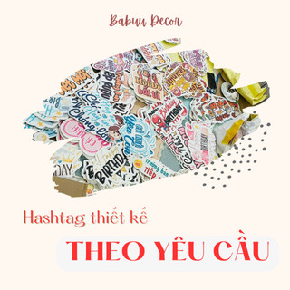 Hashtag cầm thiết kế theo yêu cầu Babuu Decor