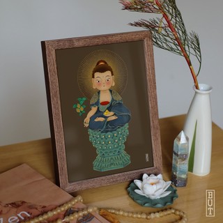 Tranh Phật Dược Sư Để Bàn | Tranh Phật Giáo Bình An Chữa Lành | Bụt Gallery