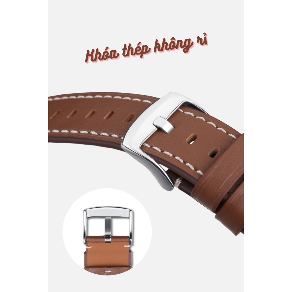 DÂY ĐEO THAY THẾ DA THẬT DÀNH CHO ĐỒNG HỒ HUAWEI WATCH GT4, GT3...