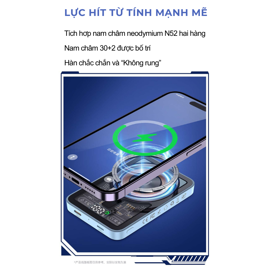 Sạc dự phòng không dây - trong suốt TOTU CPBW -015, sạc nhanh 5000mAh, Bảo hành 12 tháng, Chính Hãng