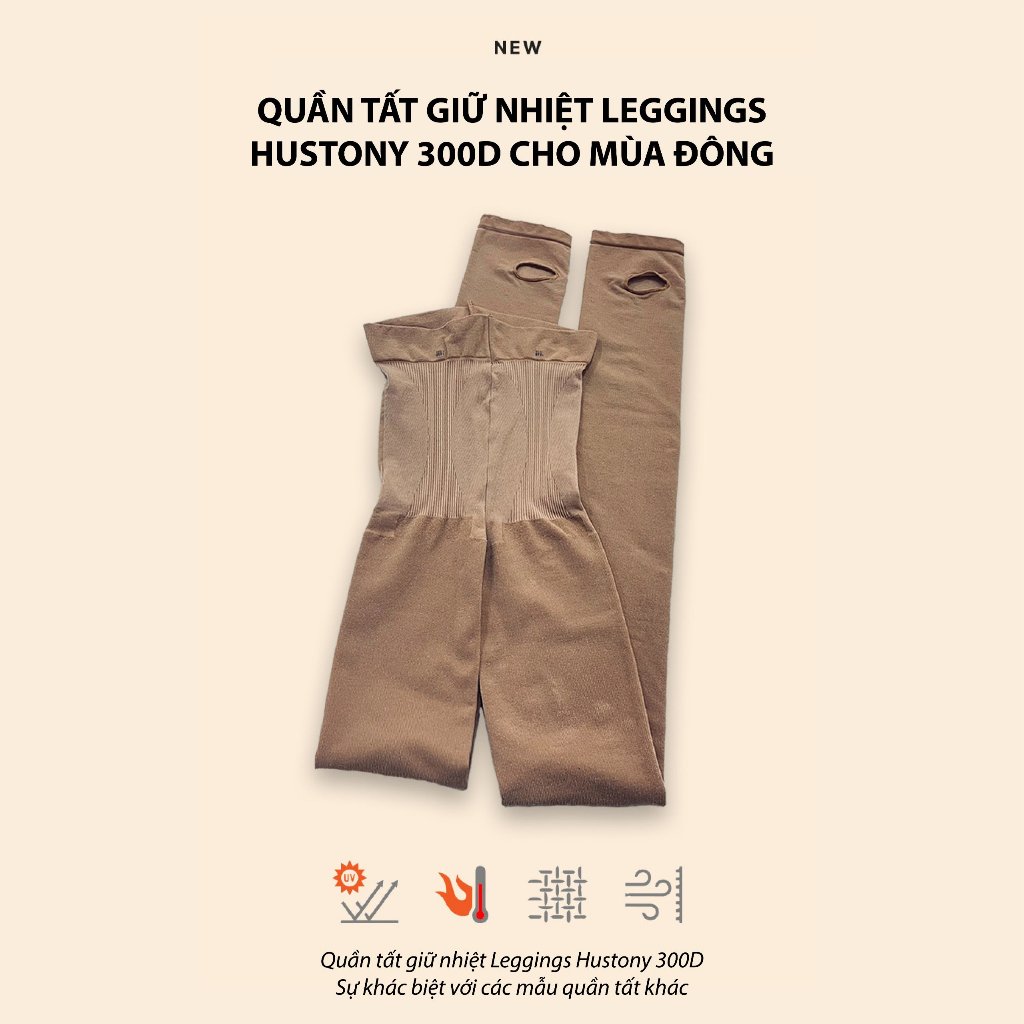 Quần Tất Giữ Nhiệt Hustony Golf 300D 100D Giữ Ấm Tốt Cho Mùa Đông
