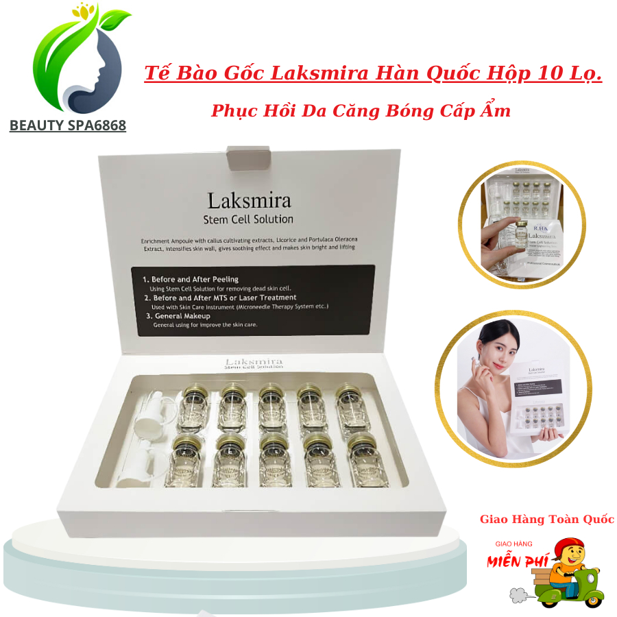 Tế Bào Gốc Laksmira Chuẩn Hàn Quốc | Phục Hồi Da Căng Bóng Trắng Sáng Dùng Sau Phi Kim Peel Da.
