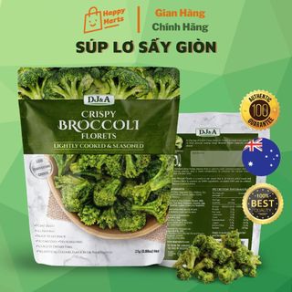 Súp lơ xanh sấy giòn dj&a úc 25g - tốt cho sức khỏe - ăn vặt văn phòng giảm cân - bông cải xanh sấy nhập khẩu úc