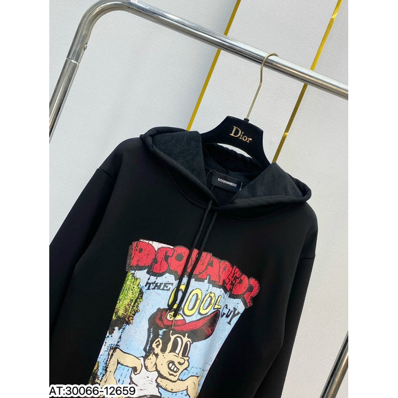 Áo Nỉ Hoodie DSQ2 In Hình Siêu Đẹp_Áo Nỉ Hoodie hình in Cực Nét,Không Vỡ Hình Khi Giặt Máy