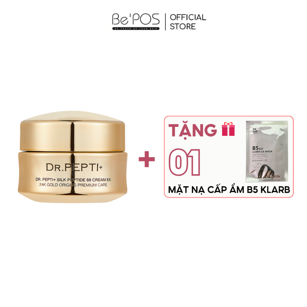Kem Dưỡng Dr.Pepti+ Silk Peptide 88 Cream EX Tinh Chất Vàng Làm Mờ Nếp Nhăn, Chống Lão Hóa 12g KD28