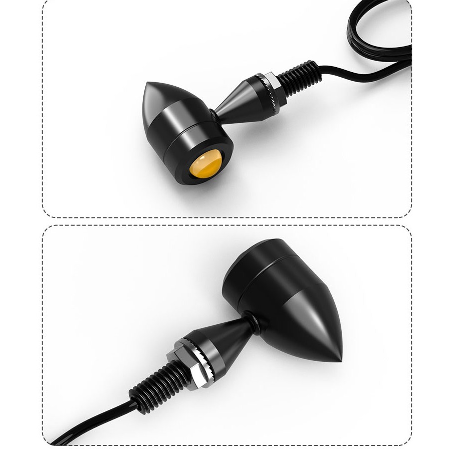 Xi nhan led hợp kim nhôm đúc nguyên khối độ xe mô tô