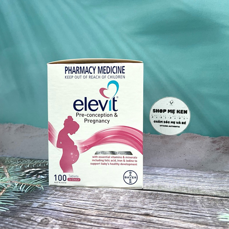 Vitamin Tổng Hợp ELEVIT Úc Giúp Mẹ Bầu Khỏe Con Khỏe 100 Viên Mẫu Mới Date Mới