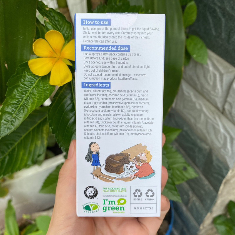 Xịt MultiVit BetterYou Anh Quốc cho bé từ 1tuổi