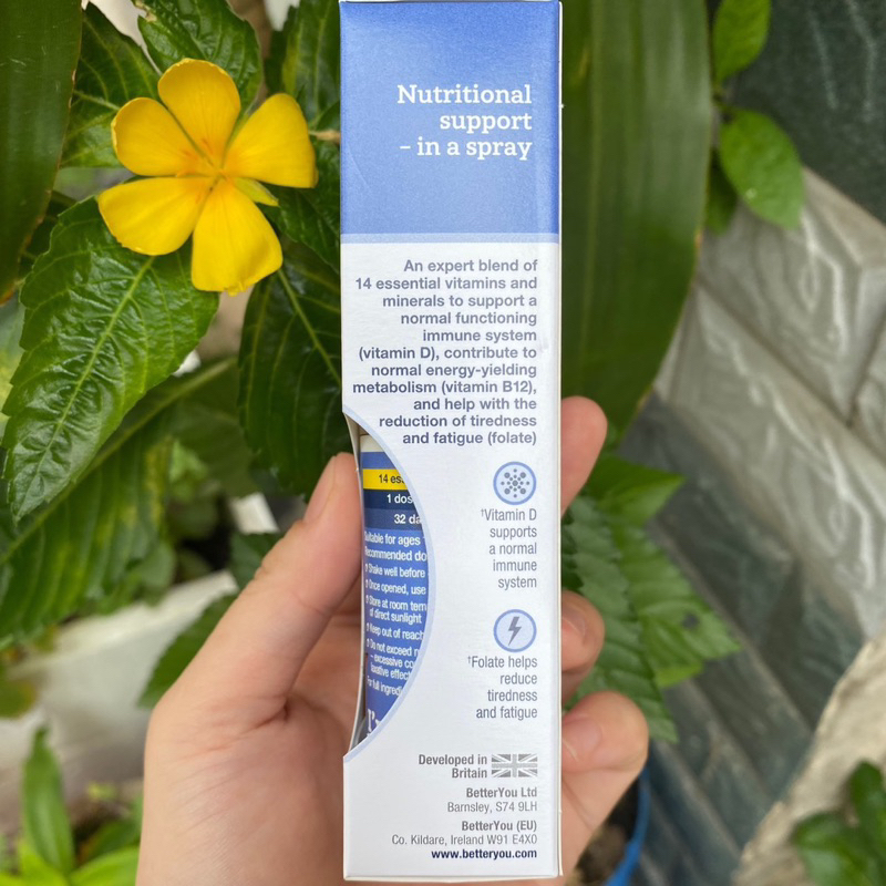 Xịt MultiVit BetterYou Anh Quốc cho bé từ 1tuổi