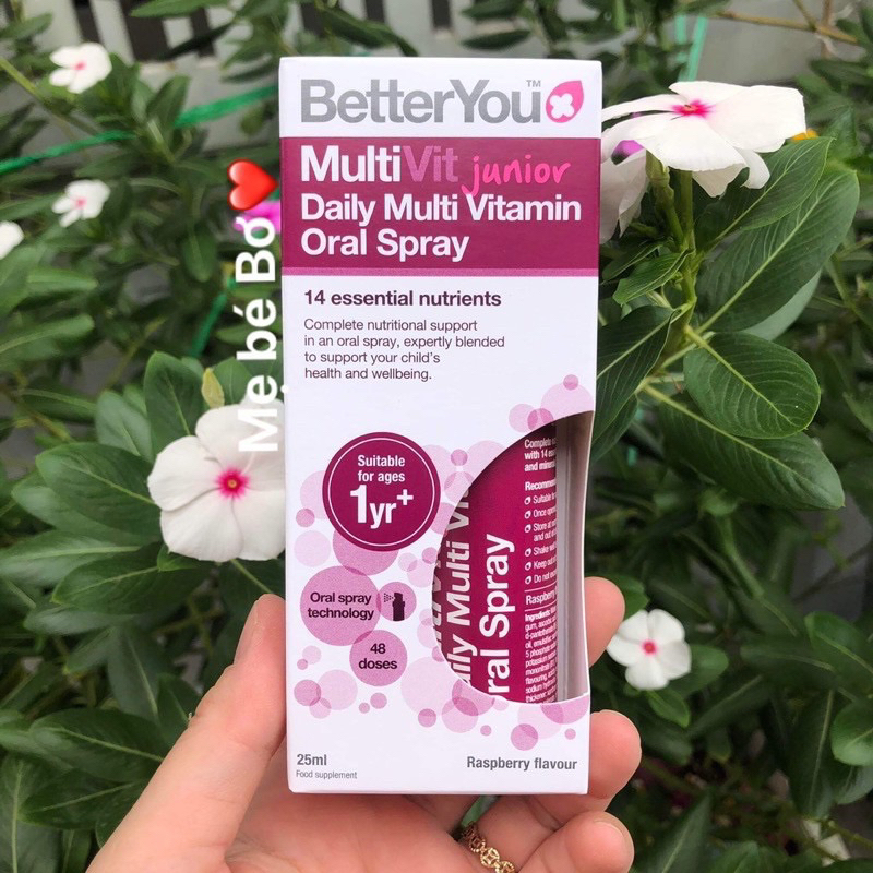 Xịt MultiVit BetterYou Anh Quốc cho bé từ 1tuổi