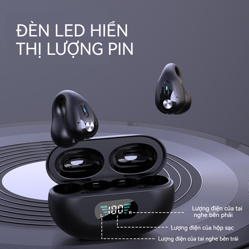 Tai nghe kẹp vành tai truyền xương R15 Max 5.3 tai nghe bluetooth không dây xuyên âm truyền dẫn âm qua xương 2023
