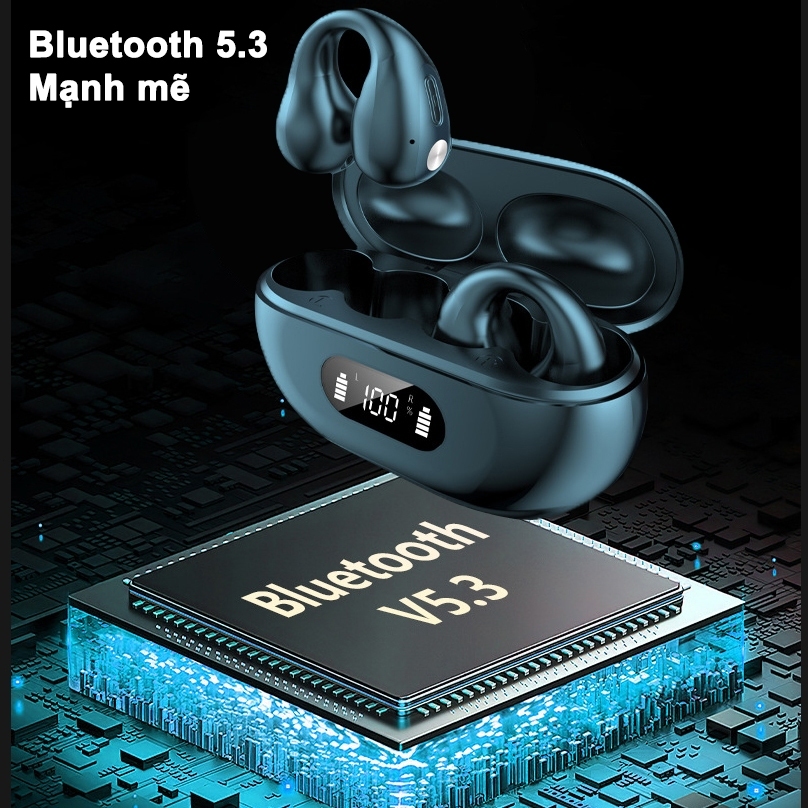 Tai nghe kẹp vành tai truyền xương R15 Max 5.3 tai nghe bluetooth không dây xuyên âm truyền dẫn âm qua xương 2023