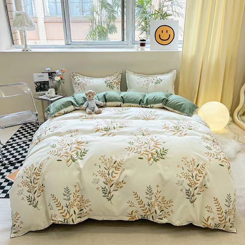 Bộ chăn ga gối 4 món cotton 3D Mịn Decor mềm mịn thoáng mát nhiều mẫu mã đa dạng