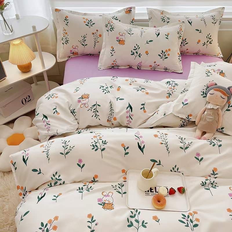 Bộ Chăn Ga Gối Cotton 3D Mịn Decor trending nhiều hoạ tiết Drap giường bo chun 1m2 1m4 1m6 1m8 2m 2m2 không kèm ruột