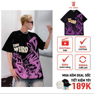 LOCAL BRAND Áo thun The Weird Phong Cách Unisex Form Rộng ATK823