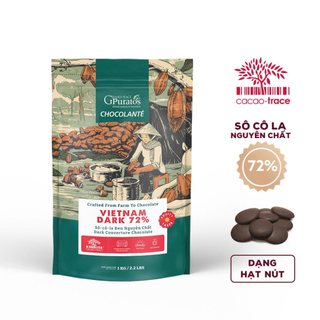 Socola Puratos Nguyên chất 55 - 75% hạt nút đen 200g