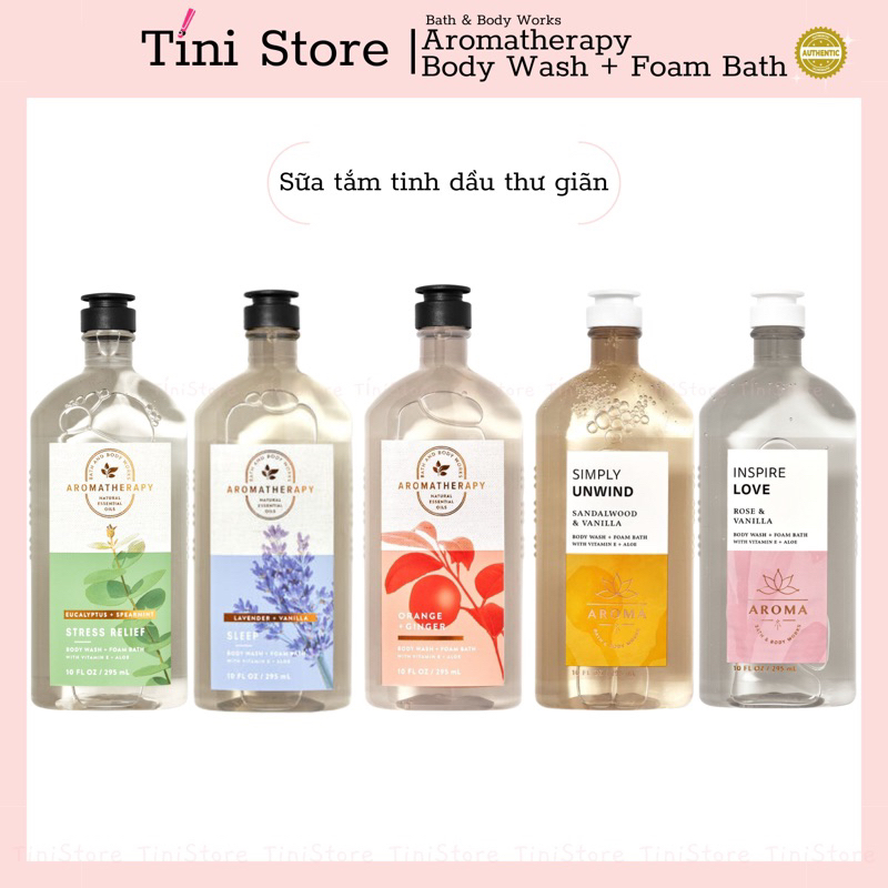 Sữa tắm thư giãn Bath and Body Works Aromatherapy Body Wash & Foam Bath