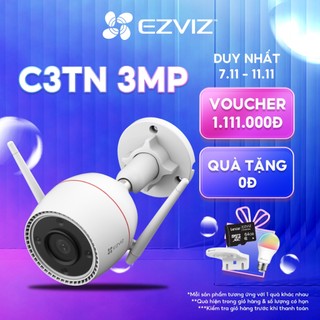 Camera WI-FI EZVIZ C3TN 3MP (2K), Ngoài Trời, Đàm Thoại 2 Chiều, Ghi Hình Màu, Còi & Đèn