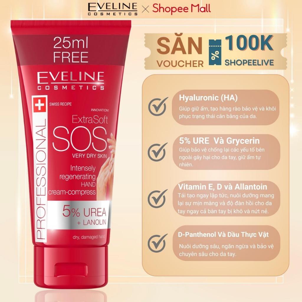 Kem dưỡng da tay Eveline Extra Soft S.O.S siêu mềm mịn 100ML