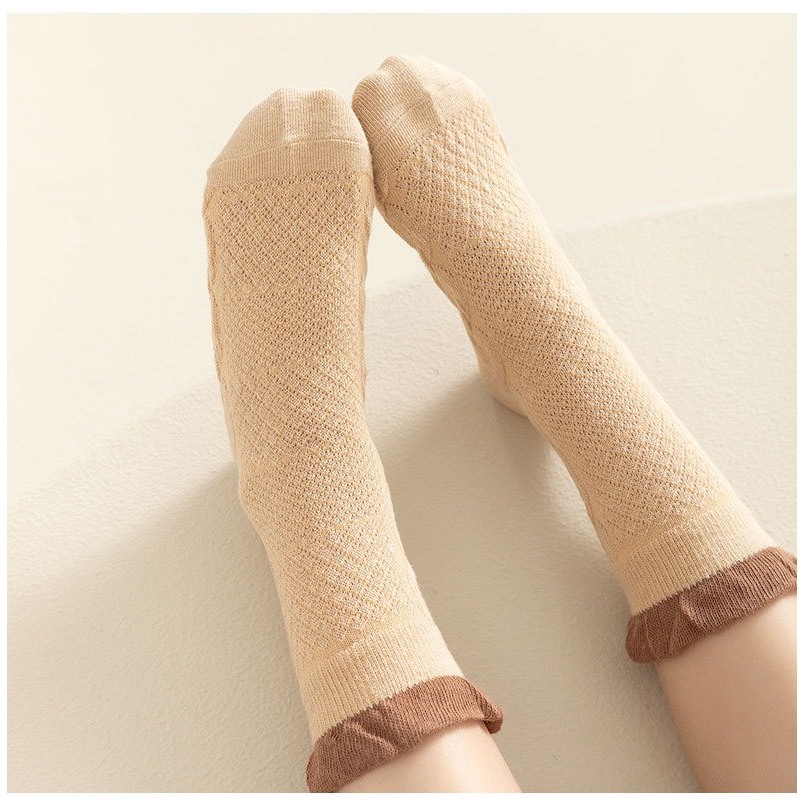 Set 5 Đôi Tất Vớ Cotton Len Họa Tiết Vintage Cho Trẻ Em Bé Gái Siêu Hot TECC1 Phanngoc06