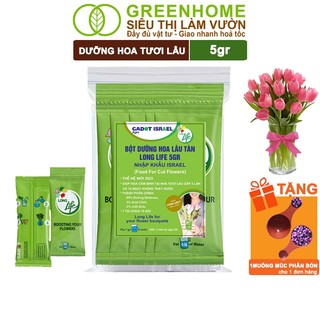 10Gói Dưỡng Hoa Tươi Lâu Greenhome, Longlife, Bón Cho Hoa Cắt Cành, Gói 5gr, Lâu Tàn, Không Hôi Nước