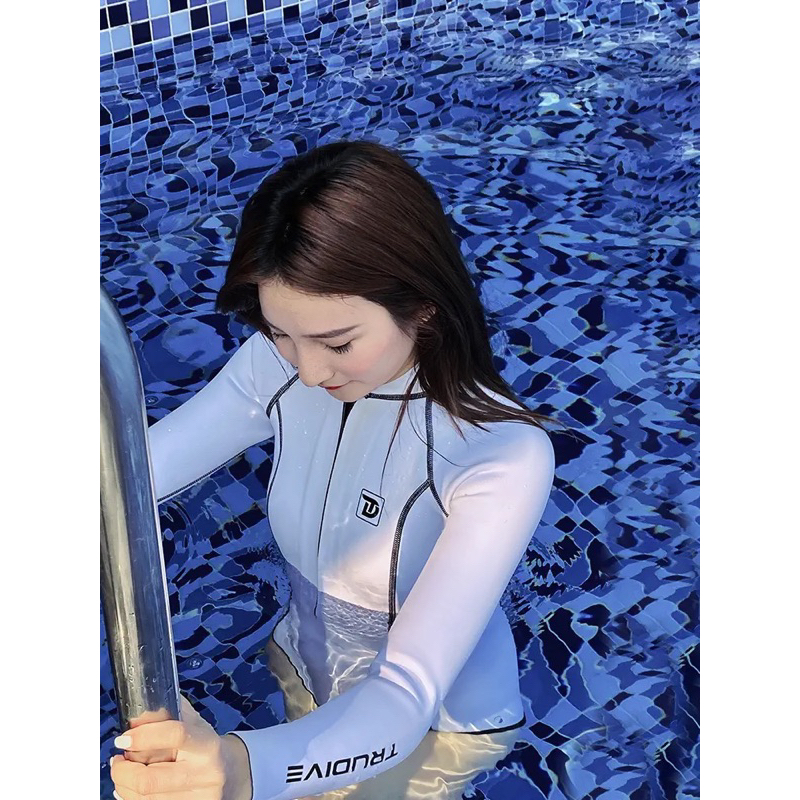 Wetsuit Trudive 2mm kéo khoá trước đồ lặn giữ ấm Mermaid Tail Freediving