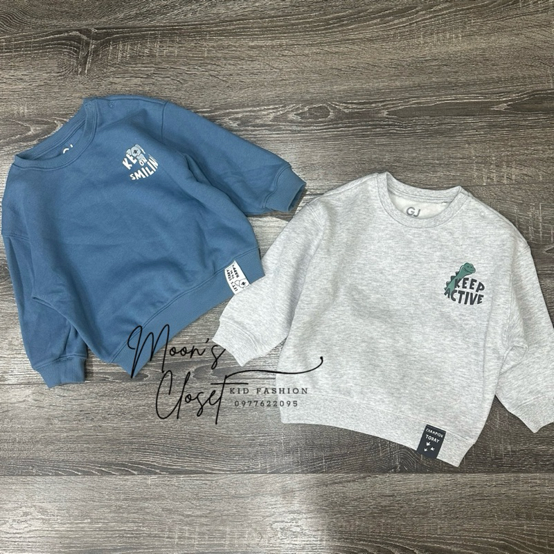 XD- Áo nỉ bông xám xanh size 12m-4/5y